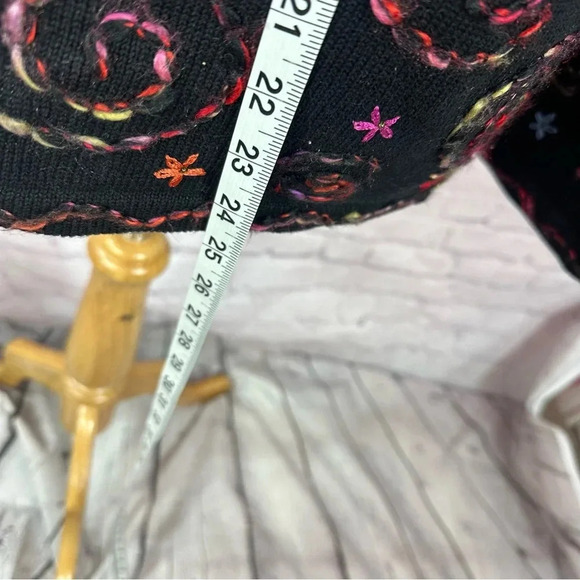 vintage david brooks embroidered cotton tunic sweater large - Picture 5 of 7